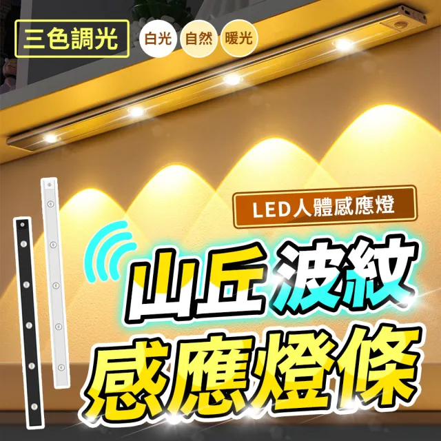 【JHS】超薄款 USB充電磁吸式 LED感應燈 40cm(感應燈 衣櫃感應燈 玄關燈 照明 lLED燈條)