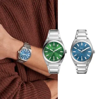 【FOSSIL 官方旗艦館】Everett系列 品格紳士沈著指針手錶 不鏽鋼錶帶 42MM【618 限定價】(多色可選)