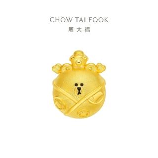 【周大福】LINE FRIENDS系列 財神熊大黃金路路通串珠