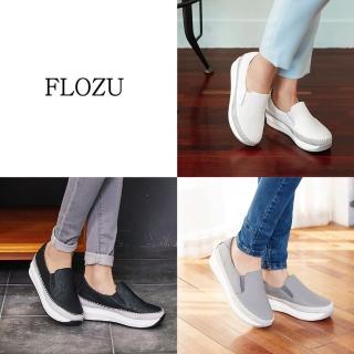 韓國直送FLOZU微增高牛皮樂福鞋