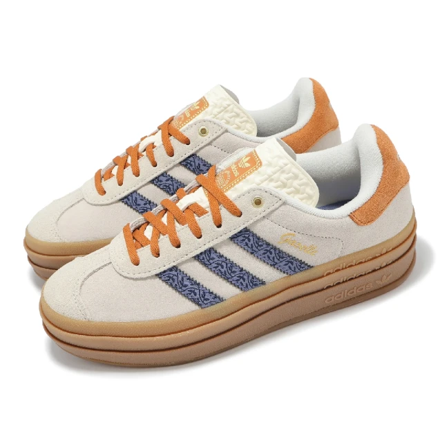 adidas 愛迪達 休閒鞋 Gazelle Bold W 女鞋 棕 橘 三條紋 麂皮 厚底 增高 愛迪達(JQ0955)