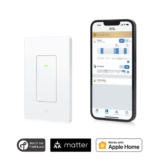 【EVE】Light Switch 智能燈控觸控開關-Thread(Matter/ 蘋果智能家庭)