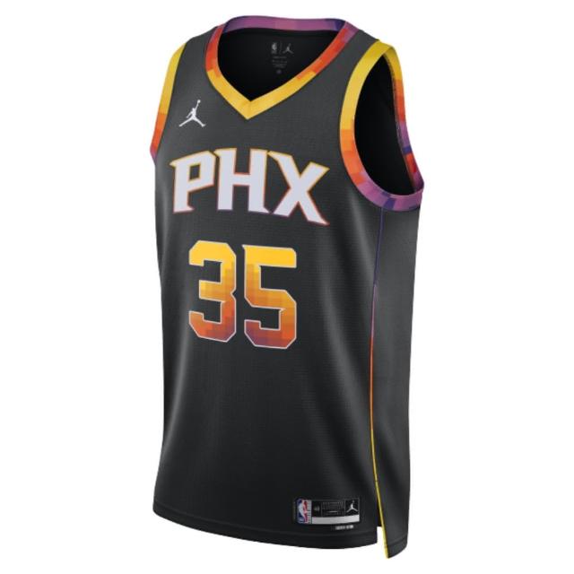 【NIKE 耐吉】背心 男款 運動背心 慢跑 NBA球衣太陽隊 PHX MNK DF SWGMN JSY STM 22 黑 DO9540-015