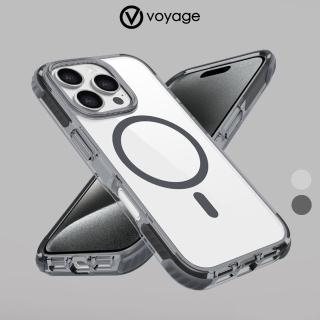 【VOYAGE】iPhone 16 Pro/16ProMax 超軍規防摔保護殼Pure Wave+ 透黑(2年尊榮級保固服務 支援Magsafe磁吸)