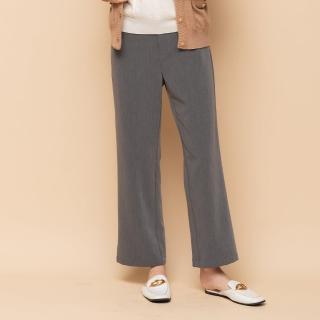 【perng yuh 芃諭名品】*都會俐落 後鬆緊腰 中灰色 直筒褲(2024 AW Collection｜3C秋冬新品上市)
