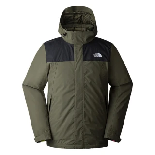 【The North Face 官方旗艦】北面男款綠黑拼接DryVent防水透氣連帽三合一外套｜892A21L