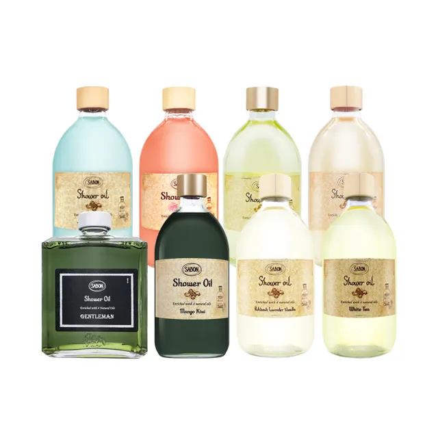 【SABON】沐浴油 400ml/500ml 送壓頭(國際航空版/玫瑰茶語/白茶/經典/以色列綠玫瑰/茉莉花語)