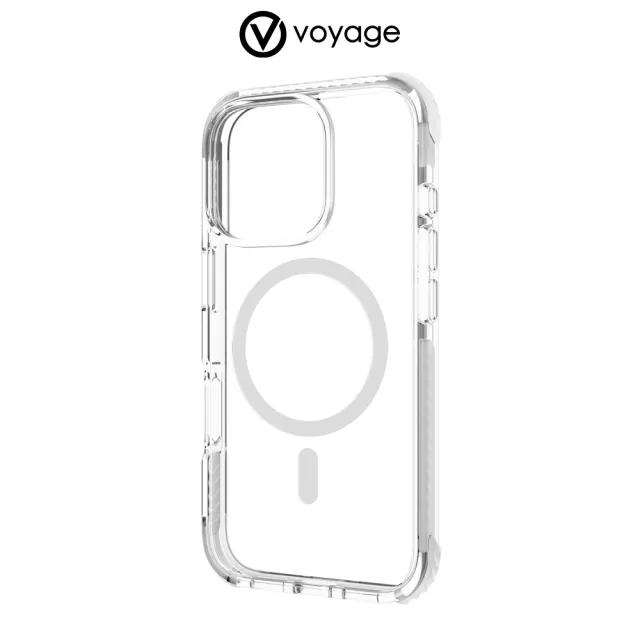 【VOYAGE】iPhone 16 Pro/16ProMax 超軍規防摔保護殼Pure Wave+ 透灰(2年尊榮級保固服務 支援Magsafe磁吸)