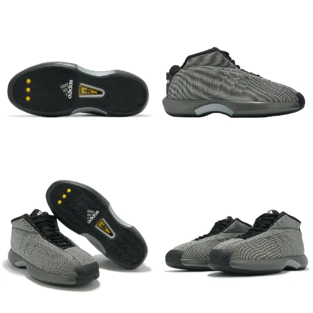 【adidas 愛迪達】籃球鞋 Crazy 1 男鞋 灰 黑 Kobe Bryant 復古 運動鞋 愛迪達(IE6570)