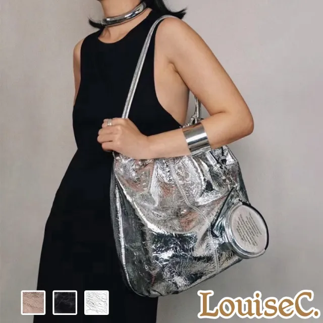 【LouiseC.】雙11 Tree House 牛皮-附圓形零錢包-束口肩背斜背水桶真皮包-3色(YS27006)