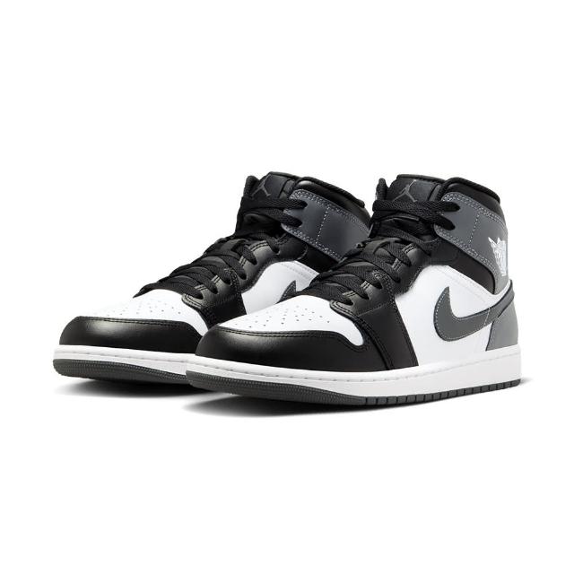 【NIKE 耐吉】AIR JORDAN 1 MID 男款 黑灰白 喬丹 休閒鞋 運動 復古 穿搭(DQ8426-001 ∞)