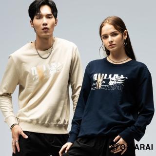 【BLUE WAY】男裝 女裝 側鬼LOGO大學TEE 長袖 上衣-鬼洗