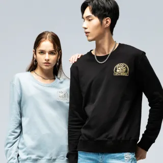 【BLUE WAY】男裝 女裝 刺繡側鬼LOGO大學TEE 長袖 上衣-鬼洗