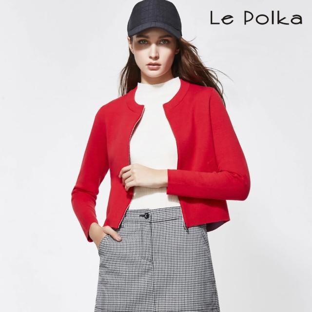 【Le Polka】小船緹花針織外套-2色-女