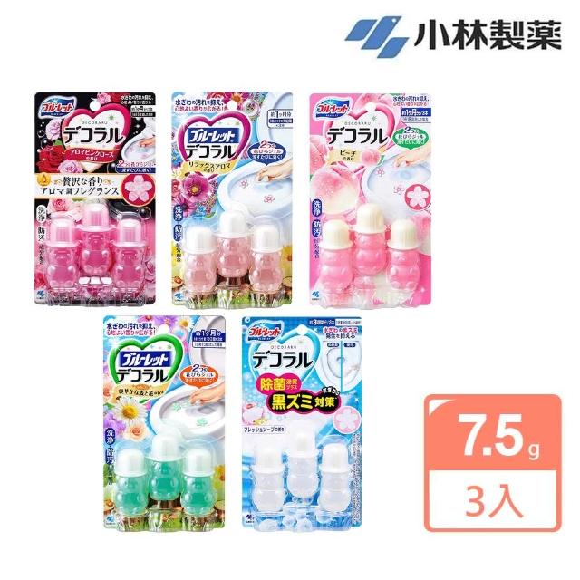 【小林製藥】日本進口 馬桶消臭花瓣香氛凝膠7.5gX3入(多款任選/平行輸入)