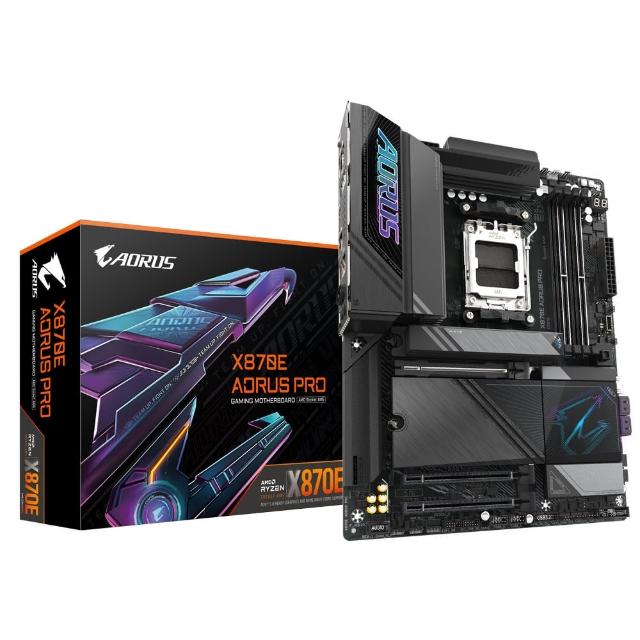 【GIGABYTE 技嘉】X870E AORUS PRO 主機板+AMD R9 9900X代理盒裝 12核 24緒 中央處理器(M+C組合)