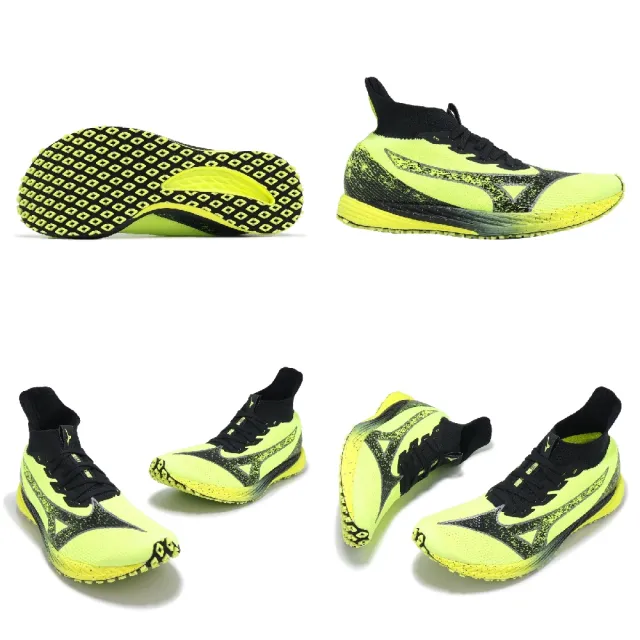 MIZUNO 美津濃】競速跑鞋Wave Duel Neo 2 Elite 男鞋女鞋螢光綠