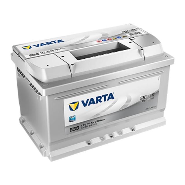 【VARTA 華達】E38 74AH 銀色動力 汽車電瓶 LBN3 57114(德國進口歐洲製造)