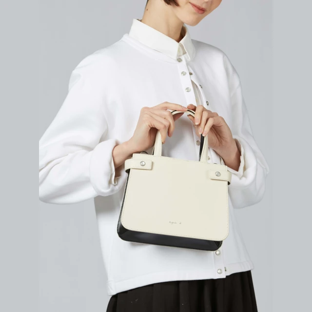 agnes b. Voyage 子母雙色斜背包(藍色) 推薦