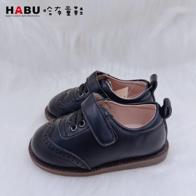 【HABU 哈布童鞋】小紳士一片式魔鬼氈小童童鞋 黑色 1087-BK(童鞋)