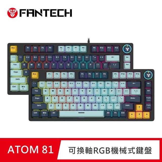 【FANTECH】ATOM81 75%可換軸體RGB 機械式鍵盤(MK875)