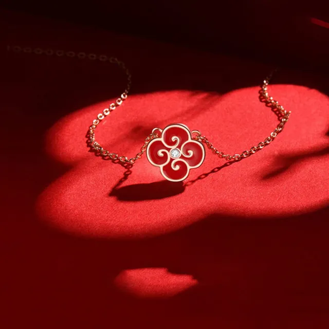 【義大利C&C】鑽五代旋轉四葉草項鍊