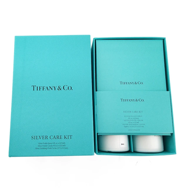 Tiffany&Co. 蒂芙尼 純銀拋光噴霧與乳膏和拭銀布三件保養組(專櫃缺貨款)