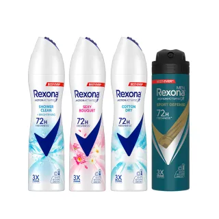 【Rexona 蕊娜】制汗爽身系列-任選4入(噴霧135ml/香體露45ml)