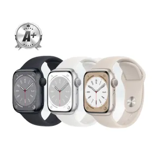 【Apple】A+級福利品 Apple Watch S8 GPS版 45mm(鋁金屬錶殼搭配運動型錶帶)