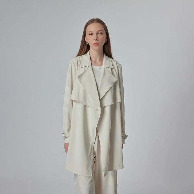【giordano ladies】24FW_經典綁帶風衣(02374515)