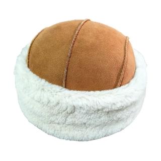 【米蘭精品】現貨+預購 漁夫帽真皮盆帽(羊皮加絨加厚保暖護耳女帽子3色74il13)