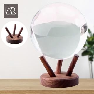 【ARRYN HOUSE】大號 胡胡桃木斜三柱底座 水晶球座 ER0446(實木底座 水晶展示架 礦石架 石頭展示架)