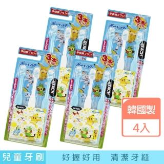 韓國製EBISU兒童牙刷-皮卡丘-7~12歲-3支入x4組(兒童牙刷)
