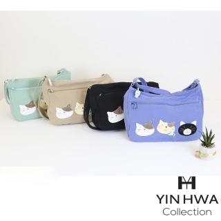 【YIN HWA 盈樺】HIKOSEN CARA貓 簡約俏麗貓貓頭肩背包