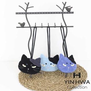 【YIN HWA 盈樺】HIKOSEN CARA貓 個型時尚貓頭零錢卡夾包