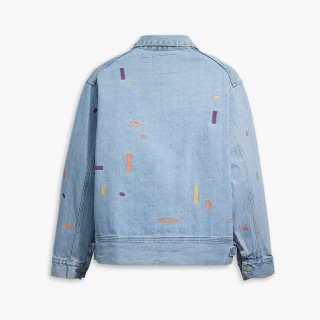 【LEVIS】MOJ頂級日本布 男款丹寧牛仔夾克外套 / 精工刺繡 熱賣單品 A7150-0002