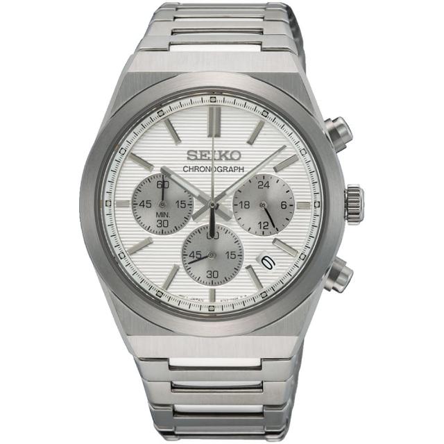 【SEIKO 精工】CS 紳士時尚三眼計時手錶-40mm 情人節 禮物(8T63-02F0S/SSB451P1)