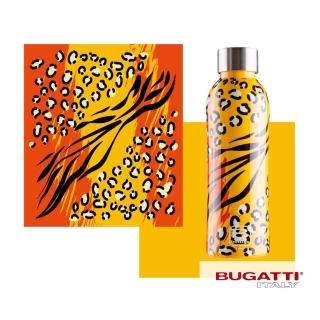 【Bugatti 布加迪】義大利設計師-狂野橘豹保溫瓶800ml(316醫療級不鏽鋼/保溫壺/保溫杯/水壺)