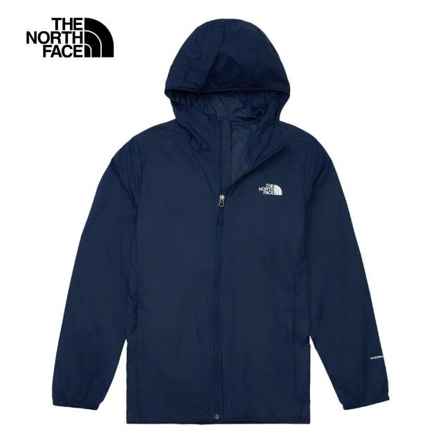 【The North Face】TNF 北臉 北面 休閒 防風防曬連帽外套 M ELBIO UPF WIND JACKET-AP 男 藍(NF0A87V68K2)