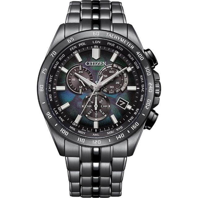 【CITIZEN 星辰】GENT’S 100週年限量宇宙幻彩 光動能電波手錶 43MM(CB5878-56E)