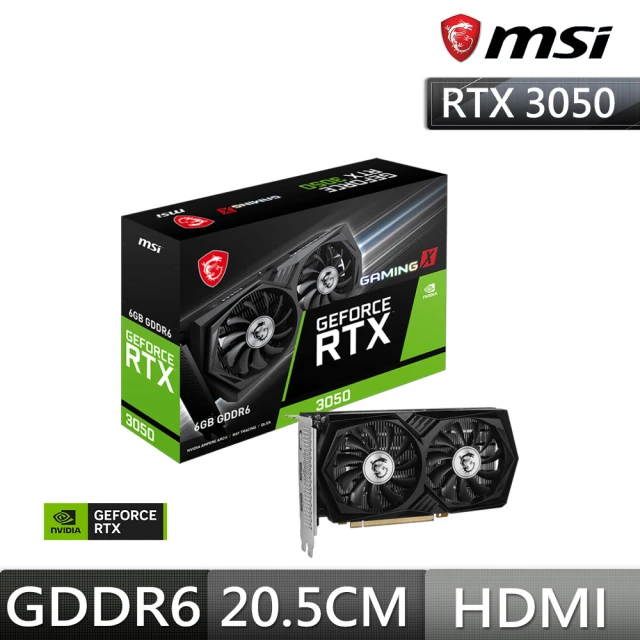 MSI 微星 RTX 3050 GAMING X 6G顯示卡