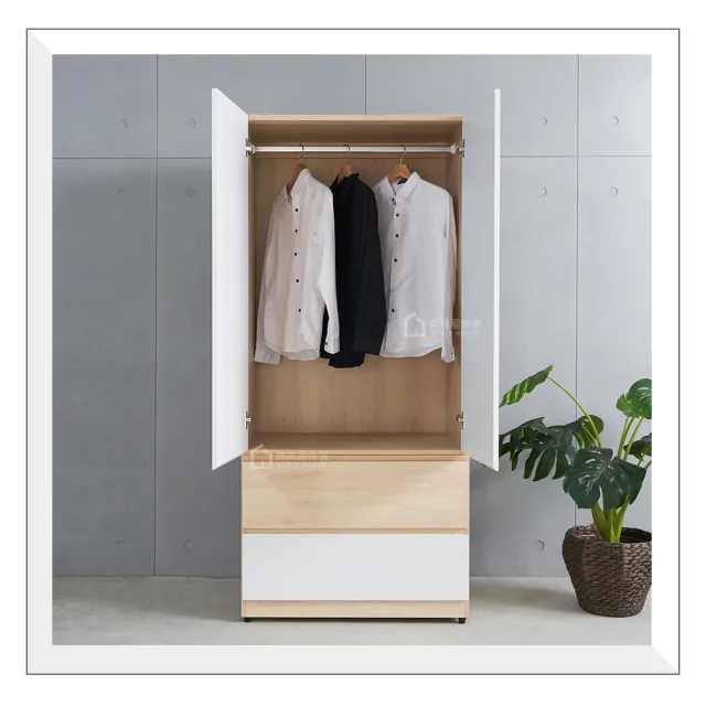 【時尚屋】[FW12-001]卡菲特木心板3x6尺衣櫃FW12-001(台灣製/免組裝/衣櫃)