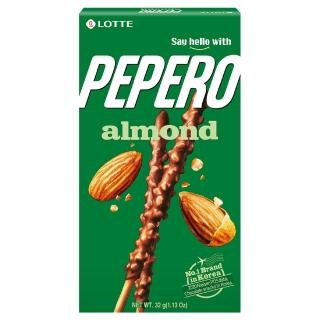 【Lotte 樂天】PEPERO杏仁巧克力口味餅乾棒*5入