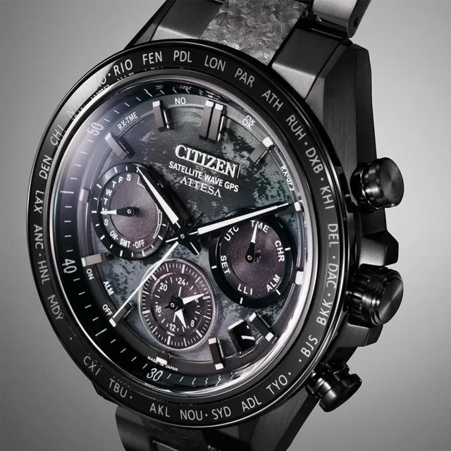 【CITIZEN 星辰】GENTS系列 韋禮安廣告款 HAKUTO-R 光動能GPS衛星對時錶/闇月款44.6mm(CC4065-61Y)