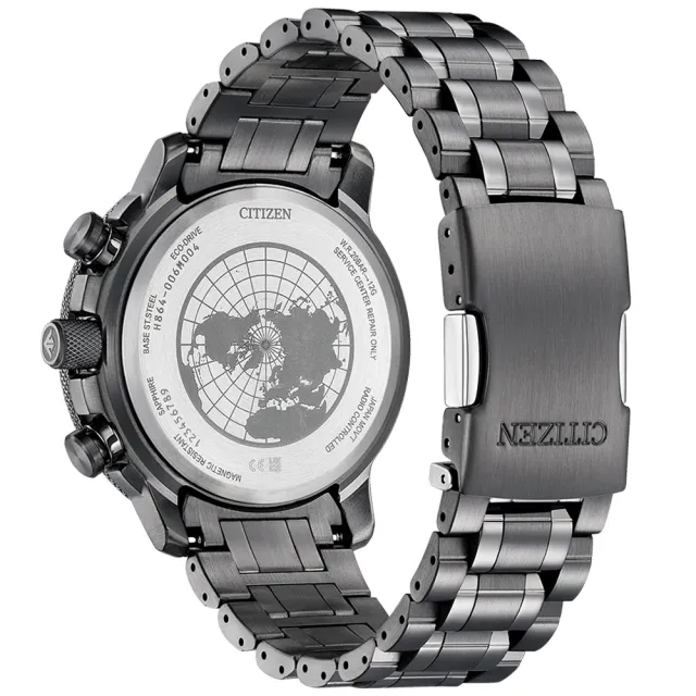 【CITIZEN 星辰】PROMASTER系列 光動能電波對時飛行腕錶/黑46mm(BY3005-56G)