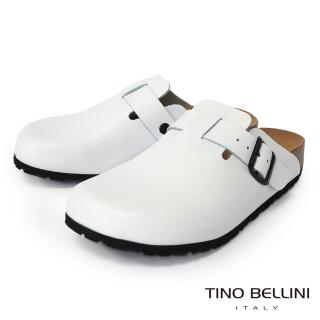 【TINO BELLINI 貝里尼】義大利牛皮懶人鞋FZ0B001-0(白)