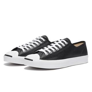 【CONVERSE】休閒鞋 男鞋 女鞋 帆布鞋 運動 低筒 皮革 開口笑 JP OX 黑 164224C