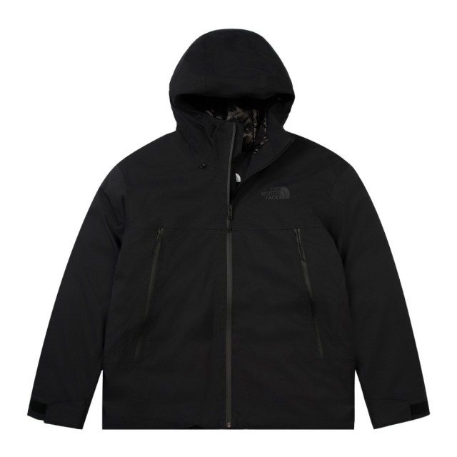 【The North Face】TNF 北臉 北面 防水透氣連帽羽絨外套 M MTN RANGE DOWN JACKET-AP男 黑(NF0A83UMJK3)