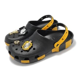 【Crocs】洞洞鞋 Hufflepuff Classic Clog 男鞋 女鞋 黑黃 赫夫帕夫 哈利波特 休閒鞋(21052990H)