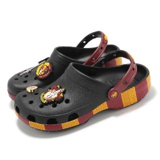 【Crocs】洞洞鞋 Gryffindor Classic Clog 男鞋 女鞋 黑紅 葛蘭分多 哈利波特 休閒鞋(21055390H)